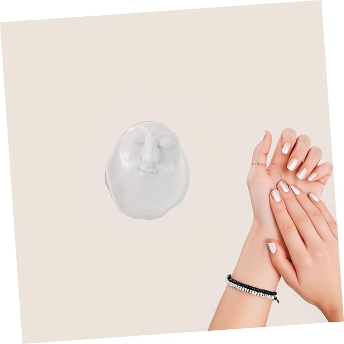 Elegant Artistic Face Resin Tray for Jewelry Storage and Candle Holder White Minimalist Decorative Organizer for Clean Girl Decor Apartment and Bathroom Accent