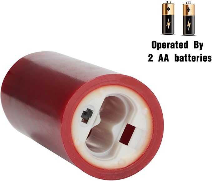 antizer Flameless Candles Led Candles Pack of 9 (H 4" 5" 6" 7" 8" 9" x D 2.2") Burgundy Real Wax Battery Candles with Remote Timer