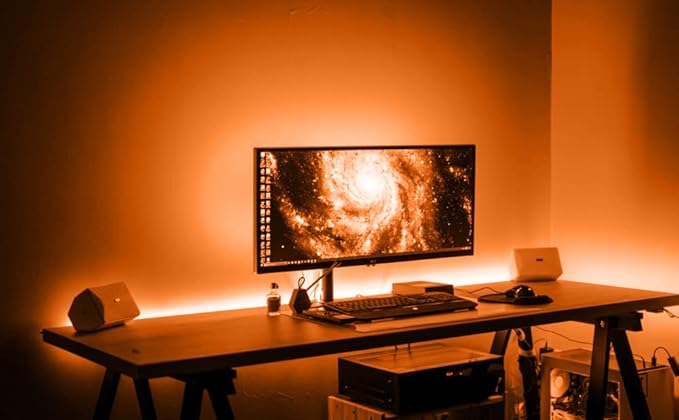 32.8FT/10M/2PCS Orange LED Neon Light Strip with Installation Accessories - Flexible Waterproof 12V DC Rope Lights for Eye-Catching Indoor & Outdoor Decoration [Adapter Not Included]