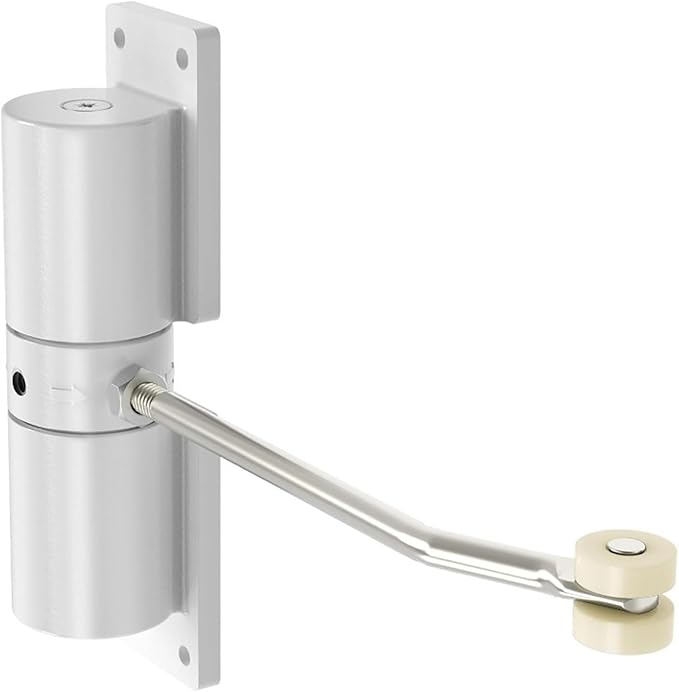 Heavy-Duty Automatic Door Closer, Spring Adjustable 30kg Closing Hinge(Gray)