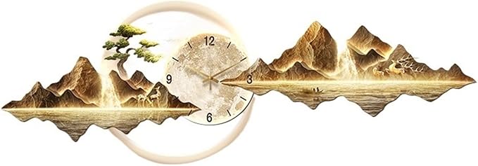 Light Luxury Clock Wall Aesthetic Creative Led Wall Watch Nordic Living Room Home Decoration(D,180x60cm)