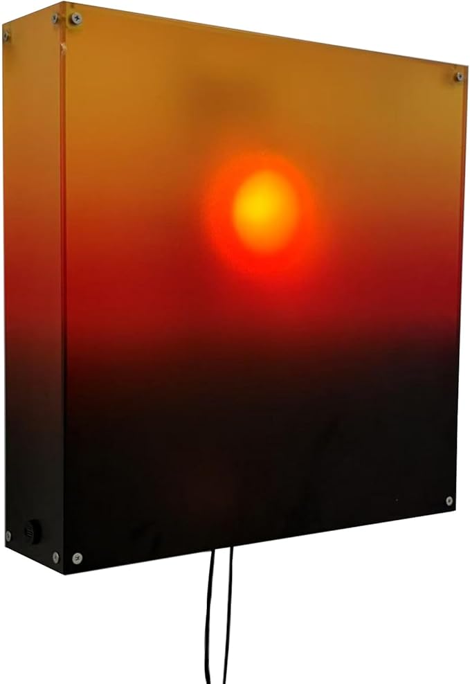 Mindfulness Wall Lamp Features Manual Sunrises Sunset Hanging Light for Serenes Home Atmospheres Sun Motion Living Room Lamp