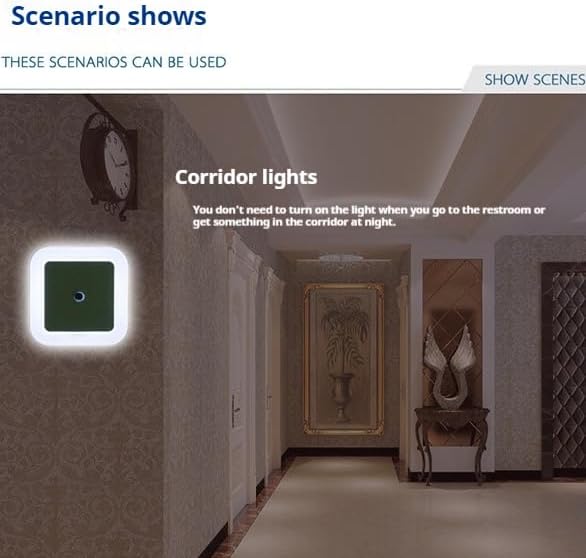 DeepCrush 6 Pack LED Night Light with Smart Sensor Dusk to Dawn Sensor, Daylight White, 0.5W Plug-in，Night Lights Plug into Wall，Lights for Bathroom,Hallway,Bedroom, Kids Room, Kitchen, Stairway