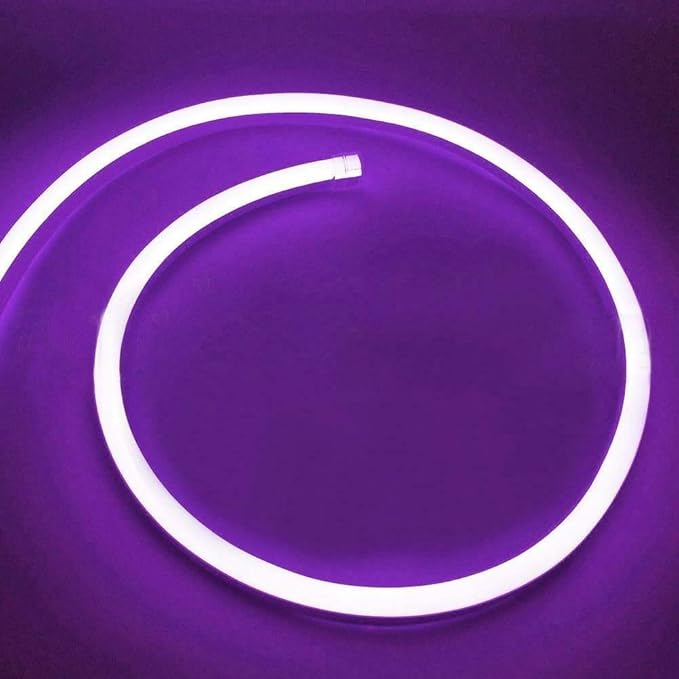 US Stock 110V Beautiful Violet Flexible LED Neon Rope Light Strip Waterproof Neon LED Rope Lighting Wedding Christmas Party Home Decor Indoor Outdoor Room Decor Lighting