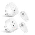 Remote Control Outlet,Greencycle 2 Remote Light Switches and 2 Plugs,Wireless Light Switch,500ft Range,No Wiring Needed,15A/1500W for Household Appliances,FCC Certified,White