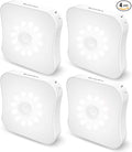 Rechargeable Motion Sensor Light Indoor Stair Lights Rechargeable Battery Night Light Stick On Magnetic Motion Lights for Stair, Step, Hallway, Closet, Cabinet, Bathroom, Cool White, 4 Pack