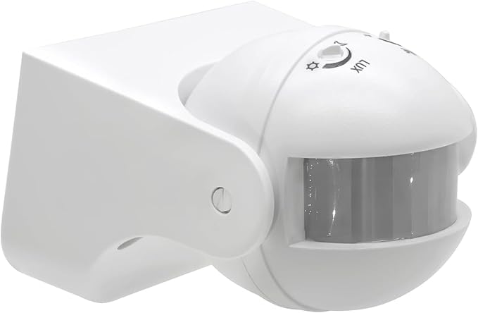 PIR Motion Sensor Light Switch-360° Detection Range, White, 220-240V IP54 Infrared Occupancy Sensor Switch,Djustable Delay Indoor/Outdoor Wall Switch