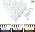 LED Vanity Lights for Mirror, Hollywood Style Vanity Lights with 10 Dimmable Bulbs, Adjustable Color & Brightness, USB Cable, Mirror Lights Stick on for Makeup Table Dressing Room (14 Lights)
