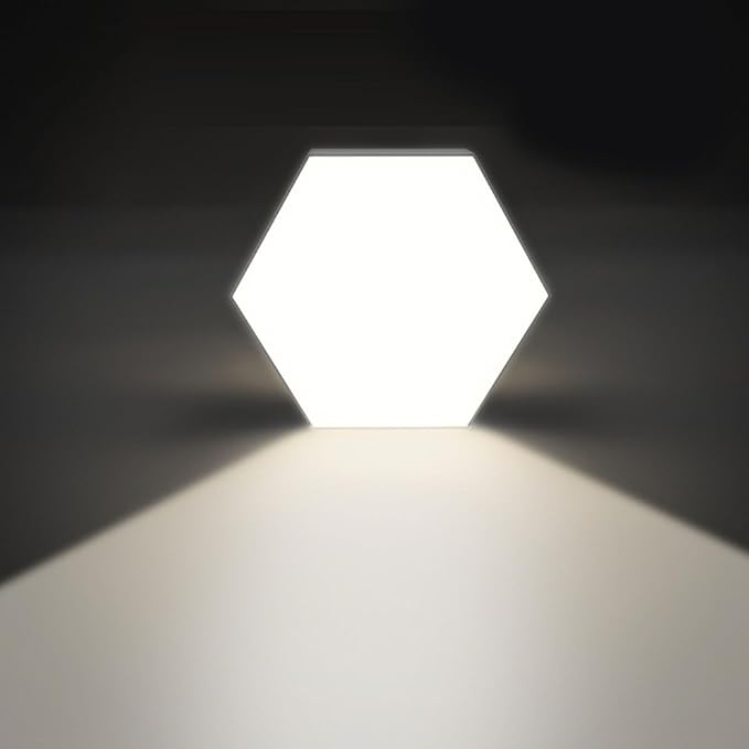 Jectse Hexagon Lights, Smart LED Wall Lights Touch Control Hexagon Light Panels with USB Cable, Hexagon LED Lights Gaming Lights for Home Decor (3 Colors)