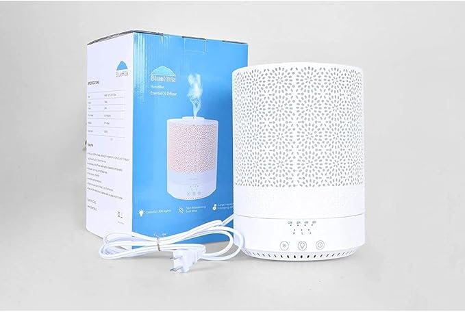 BlueHills Premium Large 2000 ML and 2500 ML XL Essential Oil Diffusers Humidifier Combo Set of 2 for Large Room Home with Décor LED Lights Great Gift – Value Pack of White