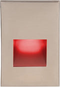WAC Landscape Lighting, LEDme 120V LED Vertical Indoor and Outdoor Step and Wall Light Red in Brushed Nickel