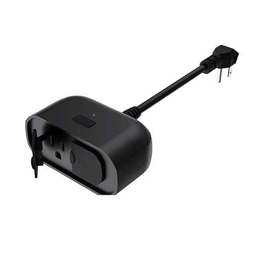 Energizer Smart Wi-Fi Outdoor Plug, Water-Resistant, 2 Individually Controlled Outlets, Customizable Schedules/Remote Access with App, Compatible with Alexa, Siri, Google Assistant, Black