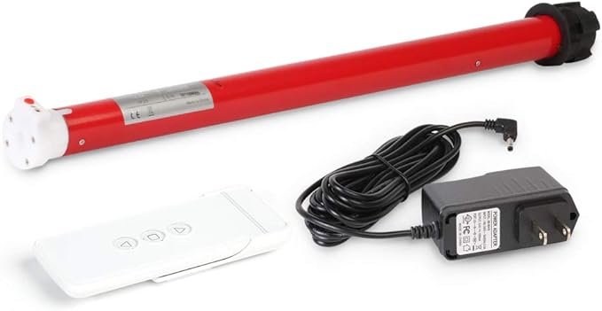Rollerhouse 1.75"/45mm Roller Shade Battery Powered Motor with Remote Control for Solar Roller Shades Windows