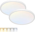2 Pack LED Flush Mount Ceiling Light,9Inch 18W,3000K/3500K/4000K/5000K/6500K 5 Color Temperatures Ceiling Light Fixture for Kitchen Porch Hallway Bedroom Bathroom and Closet,White