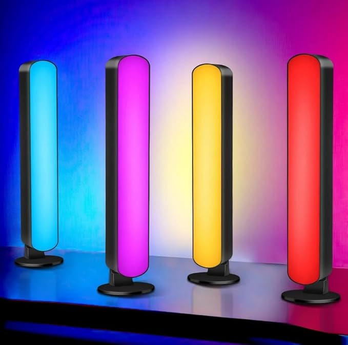 4-Pack RGB Smart LED Music Sync Light - App Controlled Ambient Lamp for TV, PC, Gaming & Decor