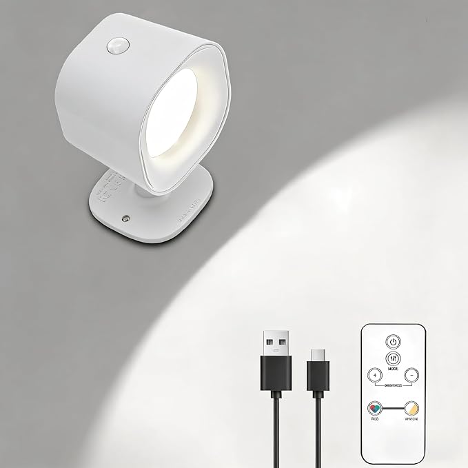 Motion Sensor Wall Light with Remote Control, 11 Lighting Mode & Dimmable Wireless Wall Sconces, 2200mAh Rechargeable Battery Operated Motion Sensor Light Indoor for Living Room Bedroom Hallway