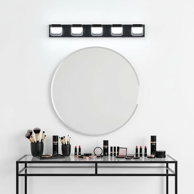 MEGAWISE 5894 LED Vanity Light, Dimmable Modern Waterproof Mirror Front Light for Bathroom, Makeup & Vanity Lighting (5 Lamps, 40, Watts)
