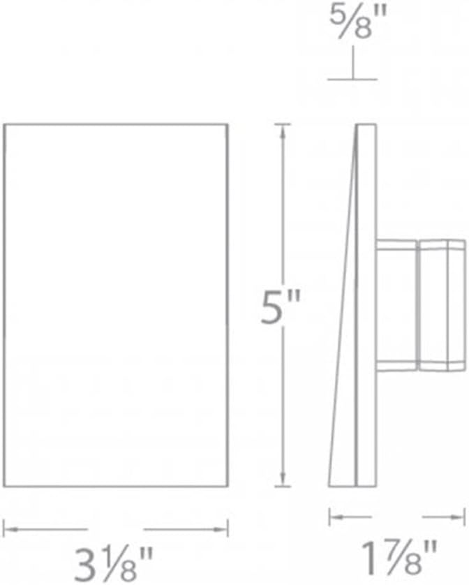 WAC Landscape Lighting, LED 12V Vertical Scoop Indoor or Outdoor Step and Wall Light 3000K Warm Built-in LED in White