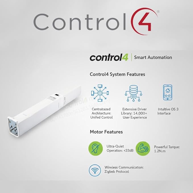 Pre-Assembled Motorized Curtain Rods Compatible with Control4, Smart Electric Track, 4000mAh Battery Automatic Opener, Quiet Remote Control Heavy Duty Drapery Hardware (4 meters (157.4 inches))