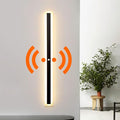 Minimalist Linear LED Motion Sensor Wall Sconce, Human Body Activated Long Strip s - Indoor Bedside Lamps for Hallway, Bedroom, Indoor Lighting Fixture