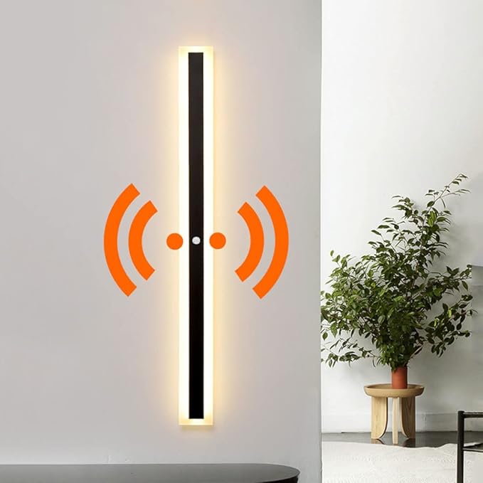 Indoor Linear LED Wall Lamp with Motion Sensor - Ideal for Hallway & Bedroom s