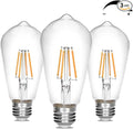 Dimmable Vintage Edison Bulb 4W,Equivalent 40W Incandescent,ST18 Antique LED Filament Bulbs,2700K Warm White 450 Lumens,E26 Led Bulb,Pack of 3