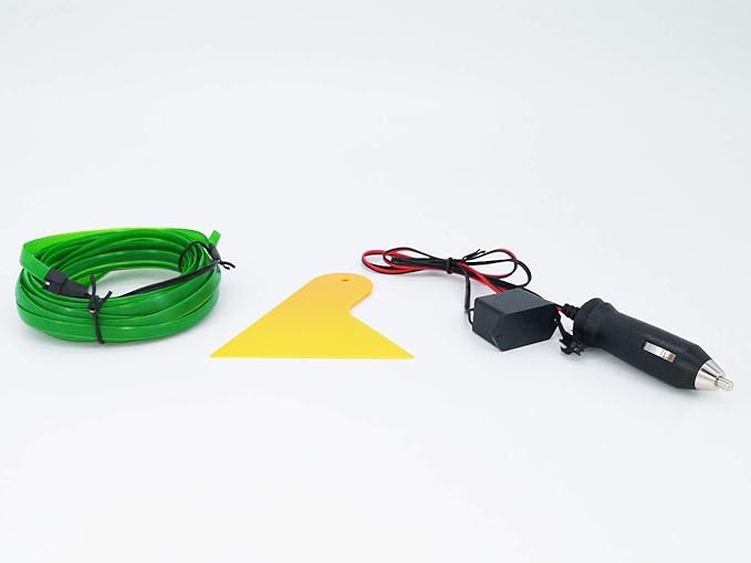 ABALDI El Wire Neon Light Car Interior LED Lights, Ambient Lighting Kits for Xmas Halloween Christmas Car Decoration(5m/16ft, Green)