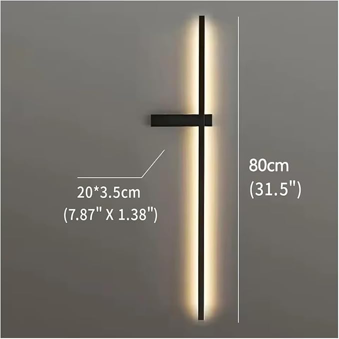 LED Wall Lamp Modern Minimalist Strip Wall Decor Lights Lighting for Bedroom Bedside Living Room TV Sofa Lobby Background Decor,Simple