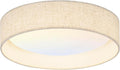 Modern Linen LED 13 Inch Ceiling Light Fixture with 24W 5CCT, Flush Mount Low Profile Room Lamp, Dimmable Minimalist Lighting for Bedroom, Kitchen, Hallway, Closet, Entryway