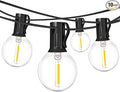 18Ft Outdoor Patio String Lights,UL Listed Commercial Light String with 10+1 Plastic G40 LED Clear Globe Bulbs,Decoration for Patio Backyard Cafe Porch Garden Bistro Party Wedding