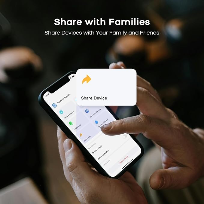 LWOHSI Home Security Systems with Door/Window Sensors and Motion Detectors,Wireless Burglar Alarm Kits with APP Real-Time Alerts,Compatible with Alexa & Google,No Monthly Fee (A519W-US-D)