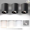 OKELI Black Modern LED Dimmable Ceiling Light Fixtures for Hallway Kitchen Entryway, 20W 1300LM 2700K-6000K Flush Mount Close to Ceiling Lighting, Cylinder Ceiling Lamps for Living Room 3pack