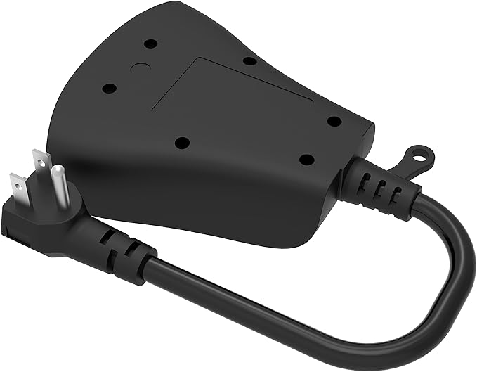 Monster Outdoor Smart Outlet Plug, 3-Outlet, Voice Control Compatible with Alexa and Google Assistant, Scheduling, Timer Control, Automation, Quick Setup via 2.4GHz Wi-Fi, Smart Outdoor Plug