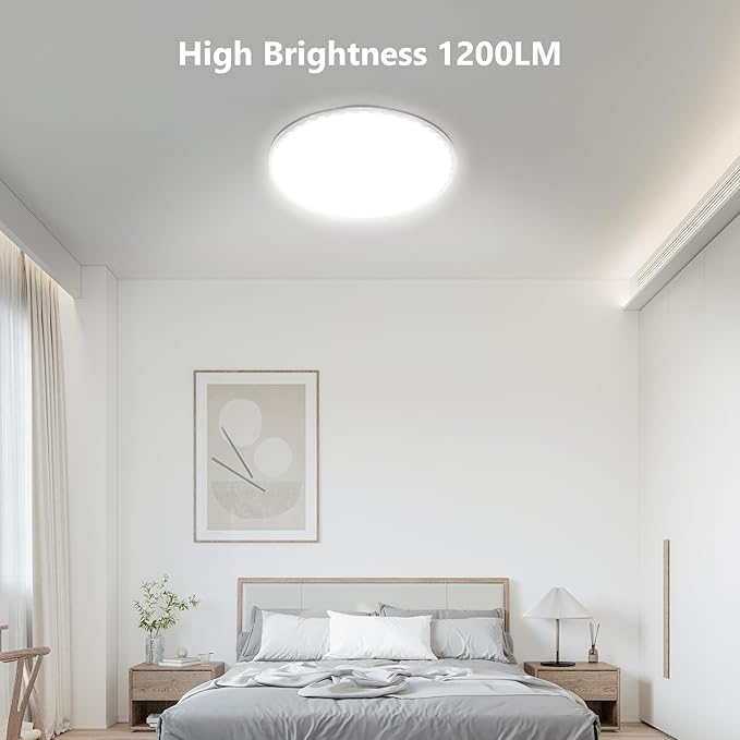 Smart Ceiling Light Replacement Kit, RGB LED Ceiling Fan Light Retrofit Kit, 1200LM, DIY Color, Compatible with Alexa, 2700K-6500K for Bedroom, Living Room, 5.5 Inch, 120V, ETL