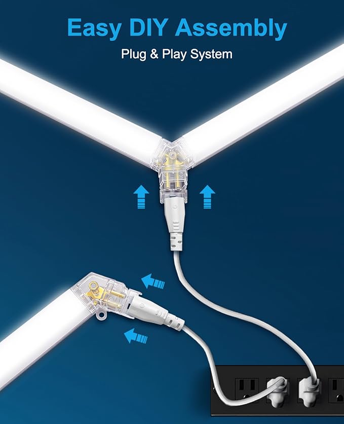 Hexagon led Lights: DIY Ceiling LED Light Hexagon Garage Lights 63070LM for Warehouse Workshop Barbershop Car Care Wash Room Auto Beauty Shop Gym Exhibition Hall 14 Grids without Rectangle Frame 6500K