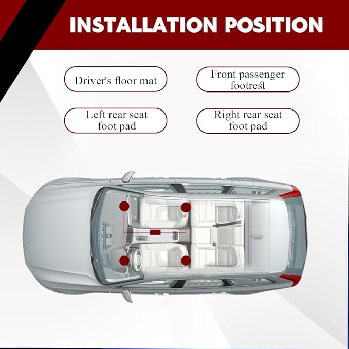 Car Interior LED Lights, Automotive Ambient Neon Light Kit with USB Port, Automotive Under Dash Decoration Night Lamp for Men and Women, 4 in 1 Decoration Lights for Car, Garden, Home, Part (Red)