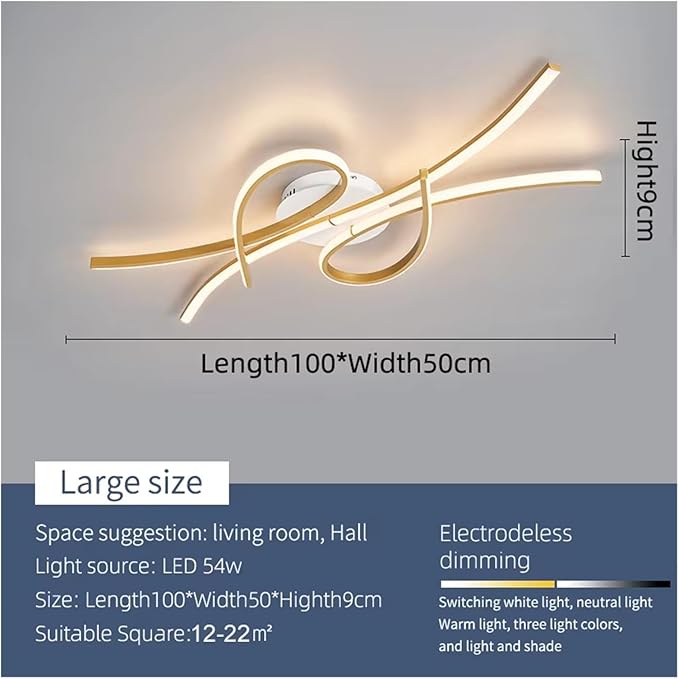 Smart Home Led Pendent Light Living Room Bedroom Study Room Hanging Light Black/Gold Art Decoration Chandelier
