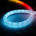6.5FT WS2811 WS2812B 360 Degree Round Reticulate Pattern Neon LED Strip 50Leds/m Smart RGB+IC Flexible Silicon Dream Color Rope Light Tape DC5V(No Adapter or Controller)