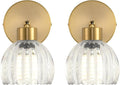 Wall Sconces Vintage Fixture Light, Vanity Lights for Bathroom, Modern Wall Light Fixtures, Metal Sconces Wall Lighting with Glass Shade, Farmhouse Wall Lamp for Bedroom Living Room
