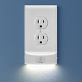 SnapPower 2 Pack MotionLight [for Duplex Outlets] - Motion Detecting LED Night Lights Built-in to Wall Plate - Bright/Dim/Off Options - Auto On/Off Sensor - (Duplex, White)