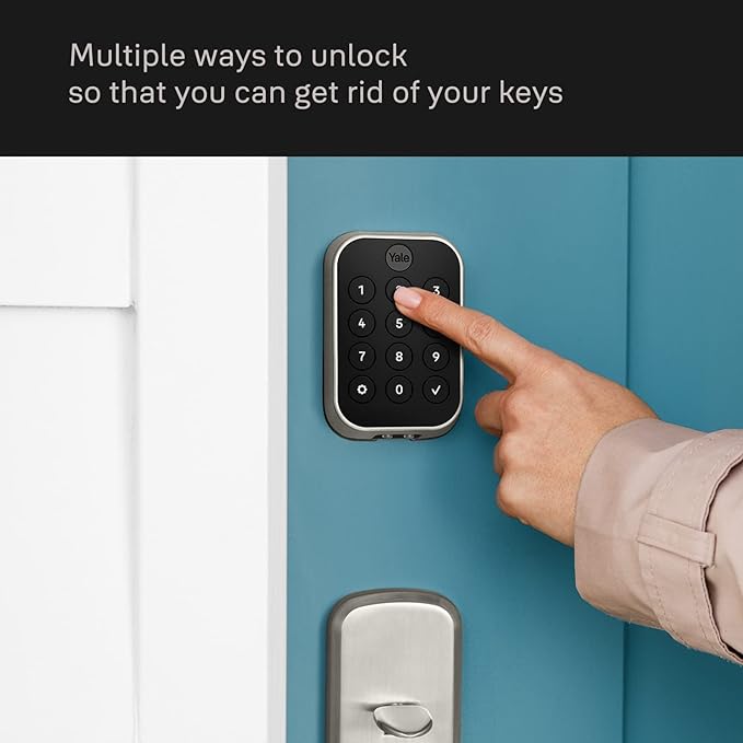 Yale Security Home Assure Lock 2 Deadbolt, Black Suede Keyless Entry Door Lock with Digital Touchscreen Keypad and Bluetooth Connectivity (No Wi-Fi), YRD430-BLE-BSP