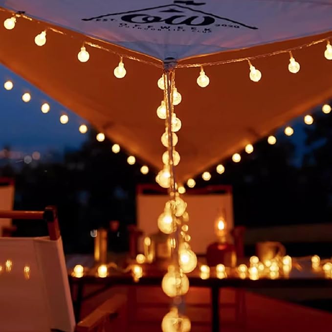 Bubble Globe String Lights USB Powered, 19.6 FT 40 LEDs 8 Modes Waterproof Hanging Crystal Ball Fairy Lights Remote for Indoor Bedroom Patio Party Decorations, Warm White