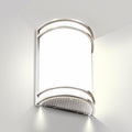 Indoor Wall Sconce, Half Cylinder Wall Light Fixture, 3000K 4000K 5000K Color Temperature Adjustable, Dimmable LED Modern Wall Light for Hallway Bedroom Living Room, Brushed Nickel