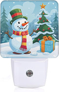 Christmas Night Light, Snowman Night Lights Plug Into Wall with Dusk to Dawn Sensor Wall Lamp, Nightlights for Bedroom, Bathroom, Hallway, Kitchen, Gifts Ideal for Girls Women
