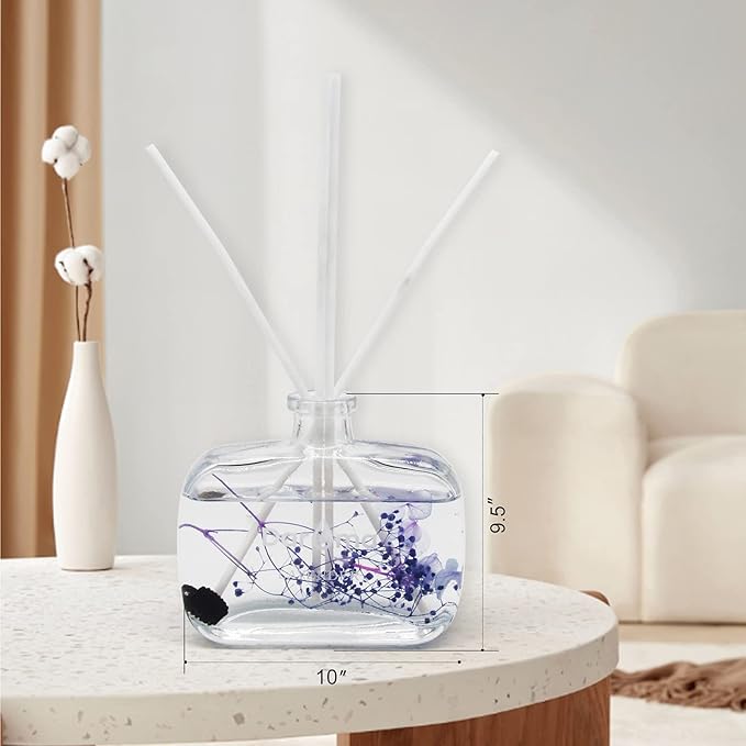 Reed Diffuser Set with Sticks, Daroma Dried Flowers Aromatherapy Reed Diffuser with Nature Essential Oil, Fragrance Scent Diffuser for Home Décor & Office, for Birthday,Christmas, Lavender