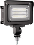 CINOTON 30W LED Flood Lights Outdoor, 4200LM IP65 Waterproof Security Wall Pack Lighting Fixture with 180° Knuckle for Court Porch Patio Garage 5000K Daylight AC 100-277V 1 Pack