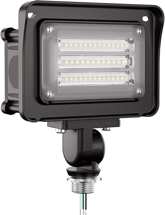 CINOTON 30W LED Flood Lights Outdoor, 4200LM IP65 Waterproof Security Wall Pack Lighting Fixture with 180° Knuckle for Court Porch Patio Garage 5000K Daylight AC 100-277V 1 Pack