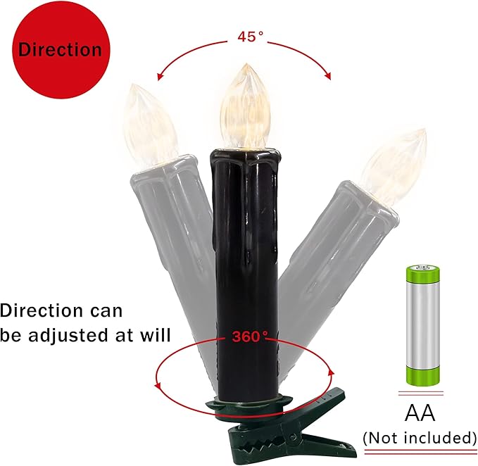 LED Candlesticks Short Taper Candle, 4inches Battery Operated Chandelier Halloween Black Flameless Candles Mini Remote Candle Sticks for Harry Potter Party Home Decor,10pcs-BL