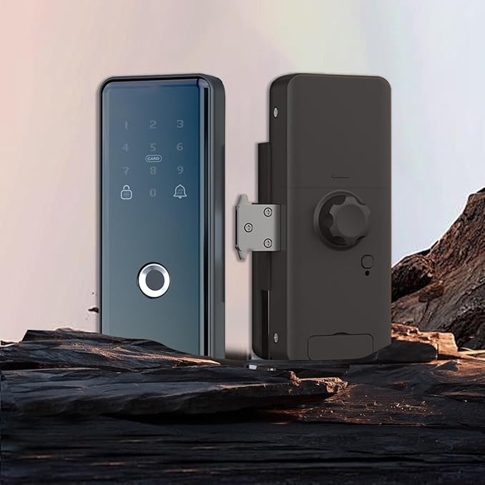 Smart Fingerprint Deadbolt Lock with App Control – 5-in-1 Keyless Entry (Fingerprint, App, Passcode, Card, Key), Tuya WiFi Smart Lock for Wooden, Metal & Framed Glass Doors