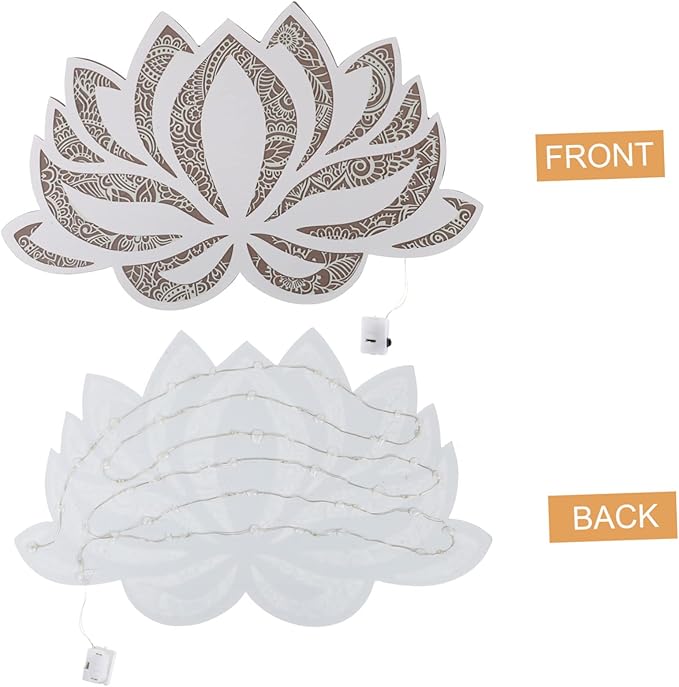 Homoyoyo Lotus Flower Atmosphere Light LED Decorative Night Lamp for Bedroom Yoga and Dance Room Calming Desktop Light with Chic Design for Personal Home Decor